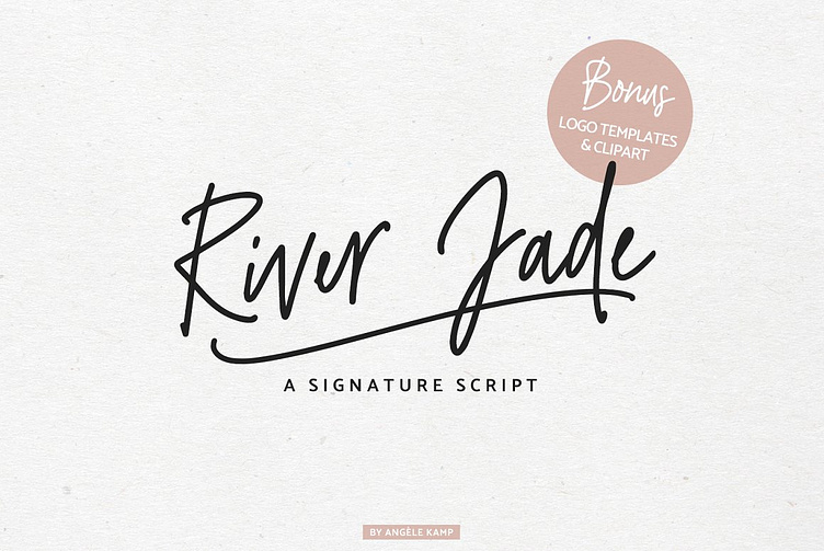 River Jade Signature Font & logos by Fonts Design on Dribbble