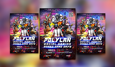 Professional quality poster design for Game launch event branding game event graphic design logo poster design