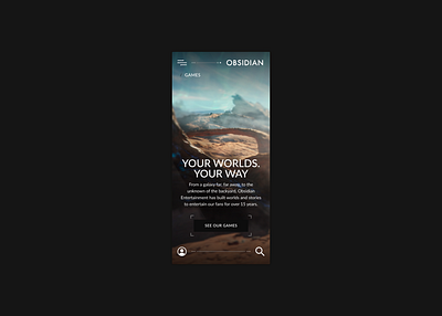 Mobile — Obsidian gamedev mobile obsidian entertainment redesign ui uiux website