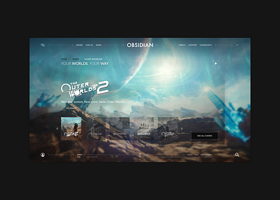 Games — Obsidian gamedev obsidian entertainment redesign ui uiux website