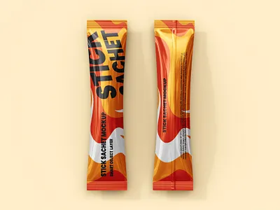 Free Stick Sachet Mockup PSD free free mockup freebies mockup mockup design mockup psd product design psd mockup sachet stick