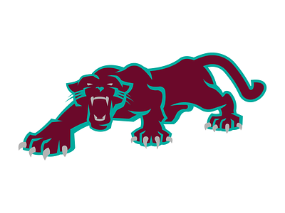 Panthers Full Body Logo branding design identity illustration illustrator lgoo logo panther panthers sports sports logo vector