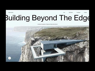 Building Beyond the Edge - Portfolio Design (Concept) architecture art direction editorial graphic design layout ui web web design