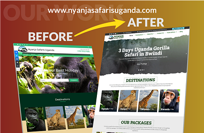 Nyanja Safaris Website Design & Development branding design ui web design web development website
