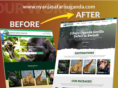 Nyanja Safaris Website Design & Development branding design ui web design web development website