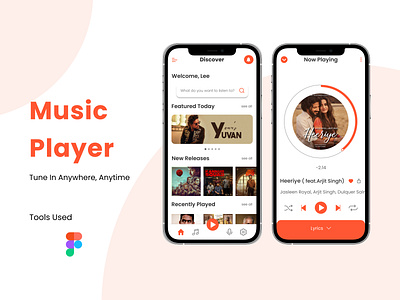 Music Player App creativeagency designinspiration designtrends dribbbleshot graphicdesign ui uiux visualdesign