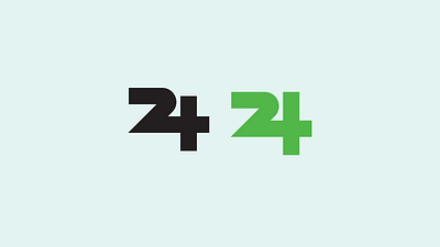 24 Logo 24 fat lines logo