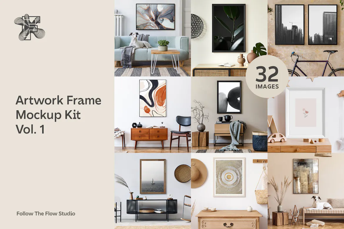 Artwork Frame Mockup Kit Vol. 1 by Fontsblast on Dribbble