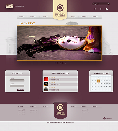Coliseu Micaelense Website - 2011 webdesign website