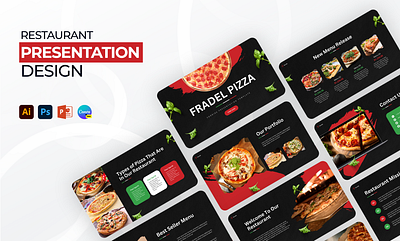 Restaurant Pizza Presentation Design business presentation canva presentation design graphic design pitch deck powerpoint powerpoint presentation presentation design ui
