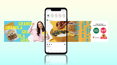 Granola Carousel Instagram Post branding carousel instagram design food graphic design social media