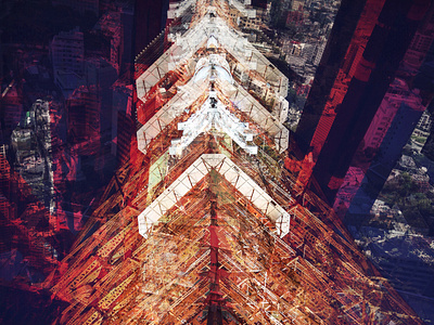 Tokyo tower art collage photography photomanipulation photoshop tokyo visual art visual design