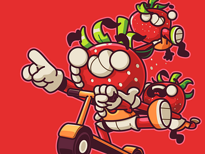 Fastest strawberry alive 🍓💨 brazil character color fun illustration sao paulo thunder rockets
