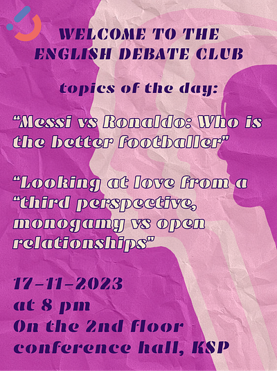 English debate club poster design design graphic design pink aesthetic pink design poster poster design