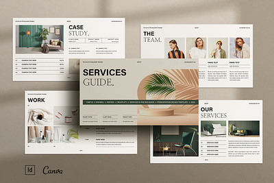 Services and Pricing Guide Template brand business canva template company marketing presentation presentation template pricing guide project real estate service services and pricing services guide social media