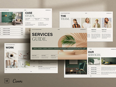 Services and Pricing Guide Template brand business canva template company marketing presentation presentation template pricing guide project real estate service services and pricing services guide social media