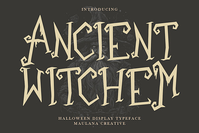 Ancient Witchem Halloween Display Typeface animation branding font fonts graphic design logo nostalgic