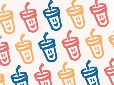Softie the Drink - Logomark branding cartoon character cup food fun happy icon design illustration logo logo design logos retro snacks snacktime soda soft drink straw vintage