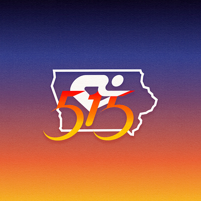 515 logo bicycle bike brand iowa logo