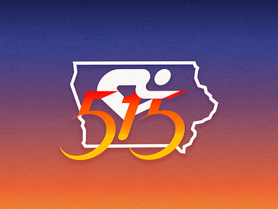 515 logo bicycle bike brand iowa logo