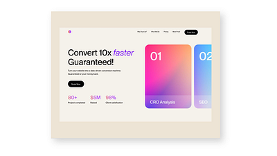 CRO landing page | Gradient and Minimal