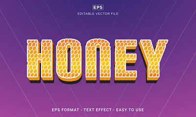 Honey 3d text effect style 3d ads app branding graphics honey illustration lettering super text text effect title typography ui vector