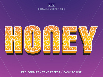 Honey 3d text effect style 3d ads app branding graphics honey illustration lettering super text text effect title typography ui vector