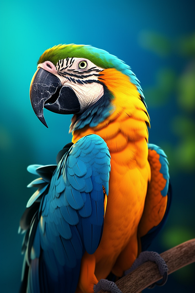 Animated Parrot Vibrant Colors ai animails images parrot
