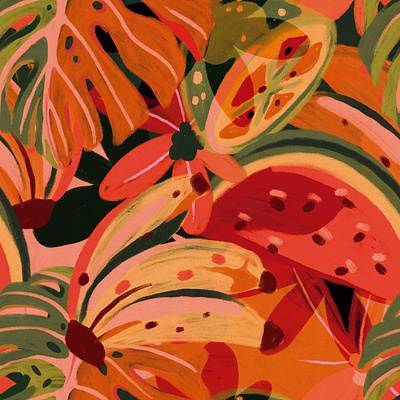 Tropical Fruits brazil clothing design digital fashion fresh fruits graphic design illustration new tropical