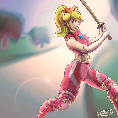 Peach Ganon Katana by Rekhtion artists artoftheday artwork creative draw drawings ganon illustration katana nintendo peach zelda