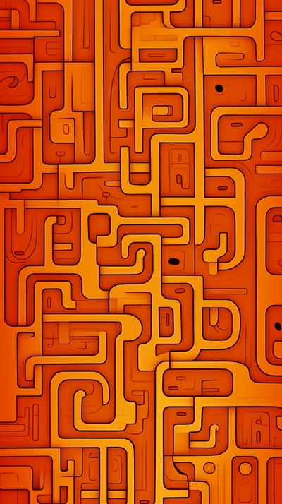 Orange Geometric Wallpaper With Fine Lines ai cell phone cases images