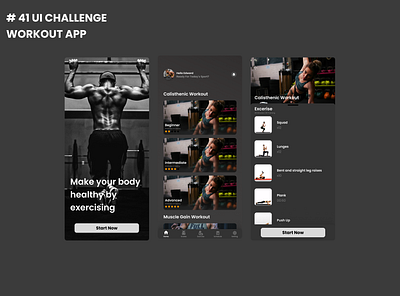 # 41 UI CHALLENGE WORKOUT APP animation app branding challenge dailyui design graphic design illustration mobile ui uiux