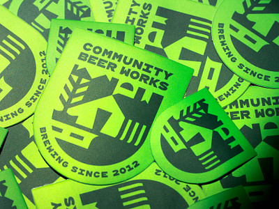 CBW Brand Stickers beer branding brewery brittneysikora buffalony community illustration middlestation stickers