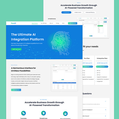 AI Integrated Platform Design branding design figma graphic design logo responsive seamless navigation seo friendly template ui uiux design ux web design wix wix studio