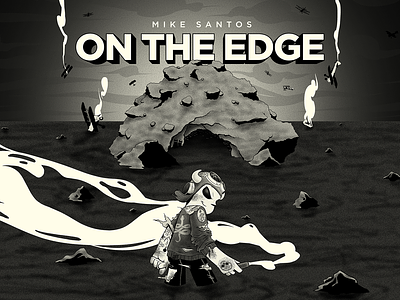 On The Edge album album cover bw draw illustration merch merchandise music rock traditional drawing