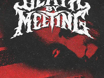 Death By Meeting album cover death metal email illustration lettering metal poster red typography