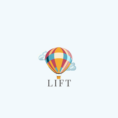 Lift Hot Air Balloon 3d ai air balloon animation branding challenge daily challenge design graphic design illustration logo logo for minimalistic motion graphics profile simple sky typography ui vector