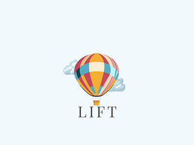 Hot air shop balloon lift