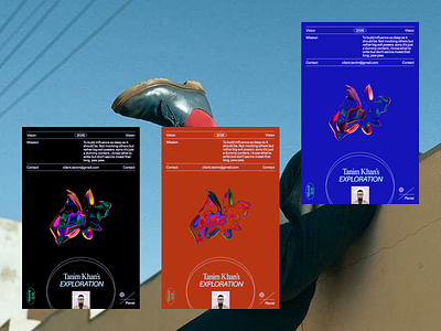 Random Layout Design aesthetic art banner blue dark design digital layout online orange pink poster retro futurism typographic