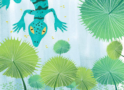 Manospiés animals book books character digital paint illustration lizard nature