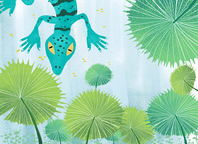 Manospiés animals book illustration lizard nature