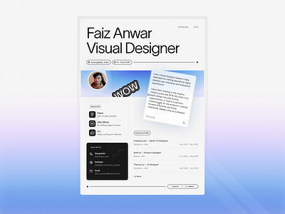 🌌 Resume v.0.5 cv design document resume visual design