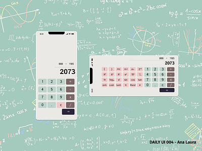 Daily UI 4 calculator daily ui mathematics pastel