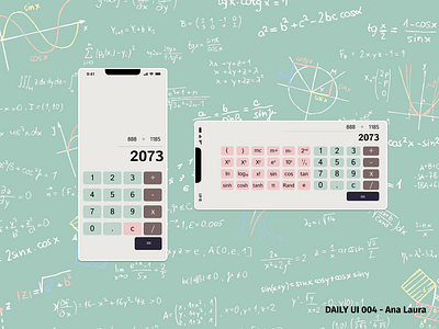 Daily UI 4 calculator daily ui mathematics pastel