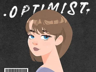 Be optimist character digital figma illustrator portrait texture woman