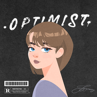Be optimist character digital figma illustrator portrait texture woman