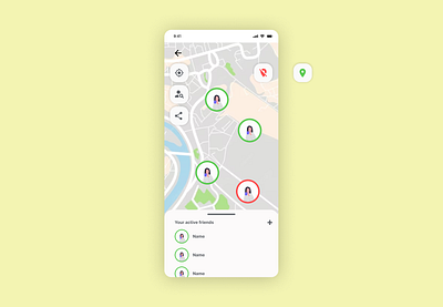 Location Tracker UI design ui