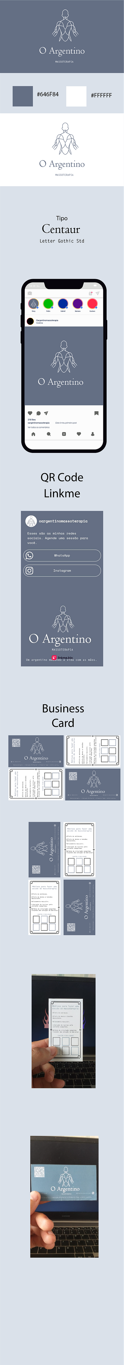 O Argentino - massage therapist branding graphic design logo ui