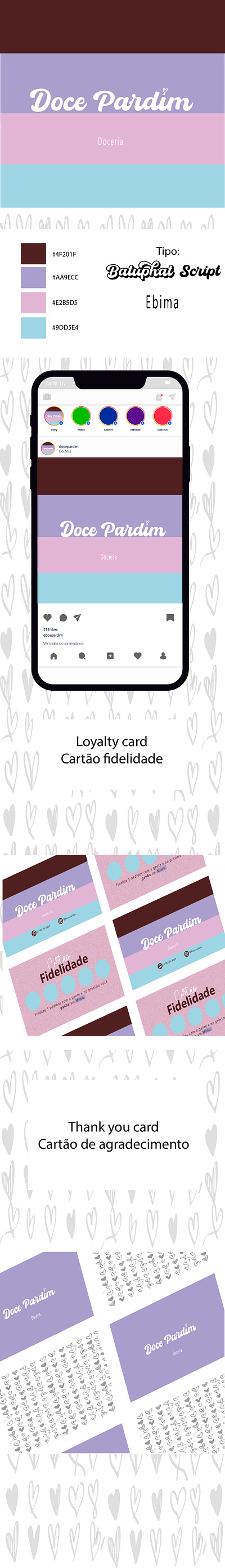 Doce Pardim - Candy Shop branding graphic design logo ui
