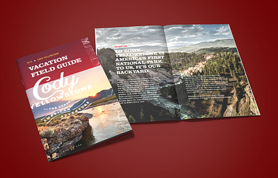 Cody Yellowstone Vacation Guide branding brochure design logo tourism
